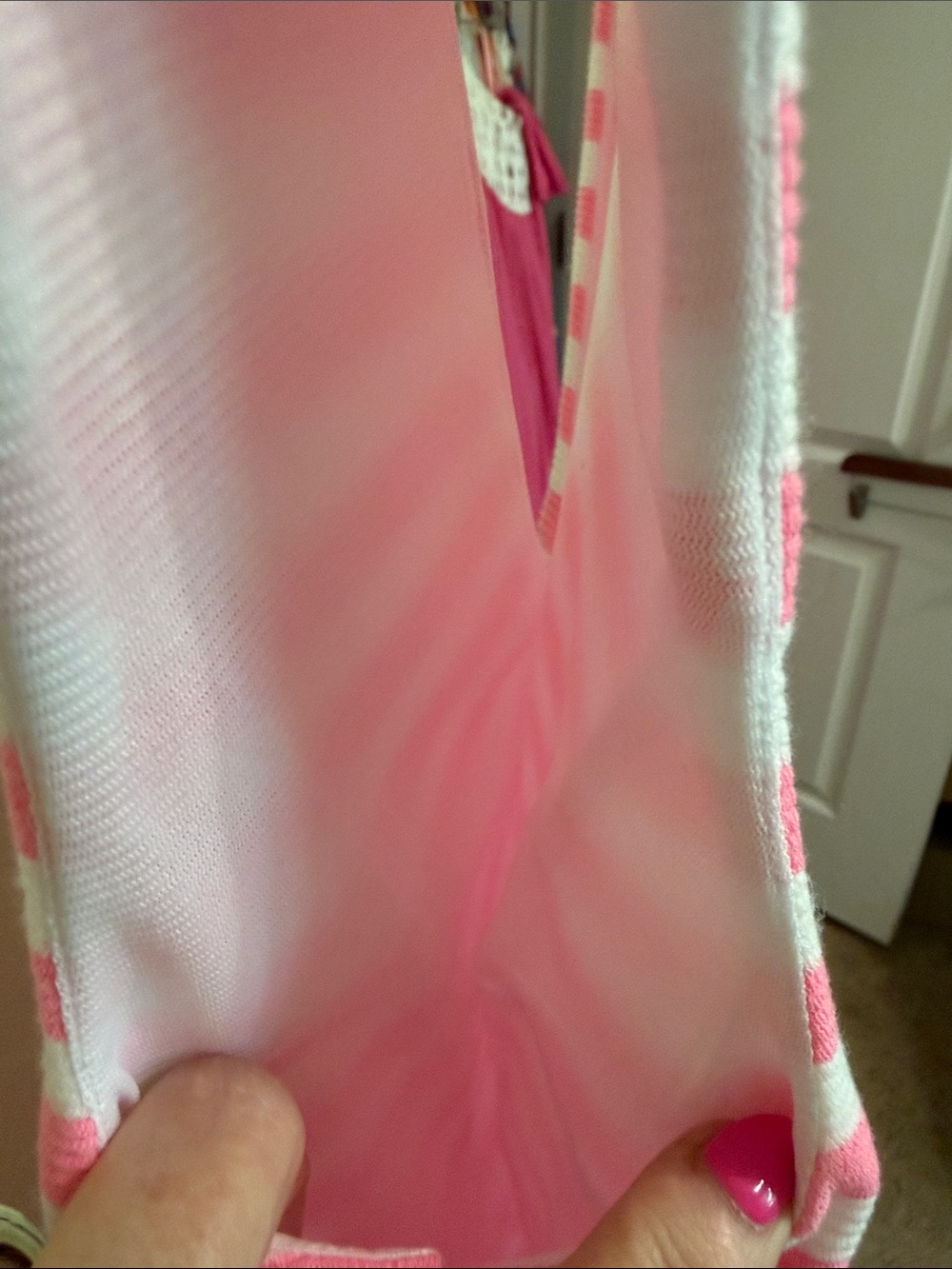 Lilly Pulitzer 💗Sleeveless Pink & White Striped Sheath Dress - Picture 4 of 16